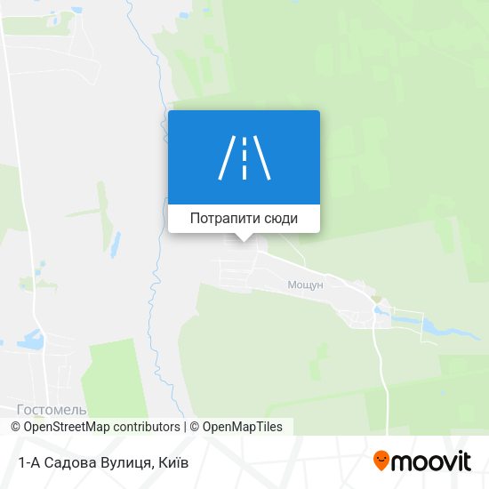 Карта 1-А Садова Вулиця