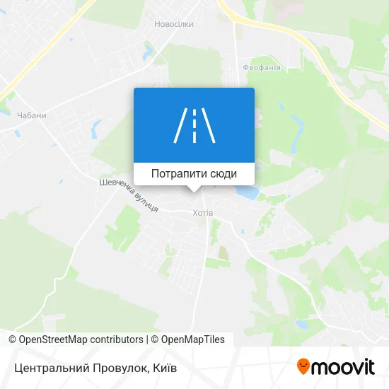 Карта Центральний Провулок