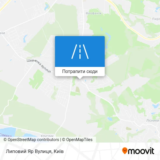 Карта Липовий Яр Вулиця