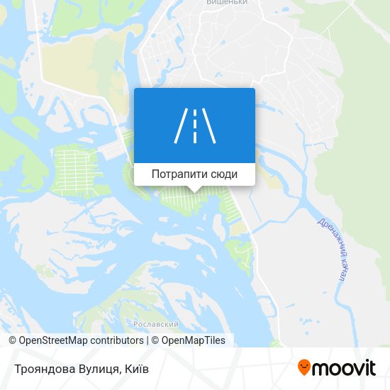 Карта Трояндова Вулиця