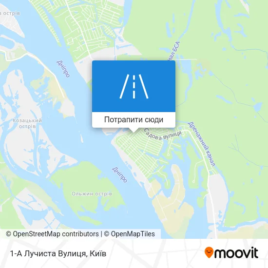 Карта 1-А Лучиста Вулиця