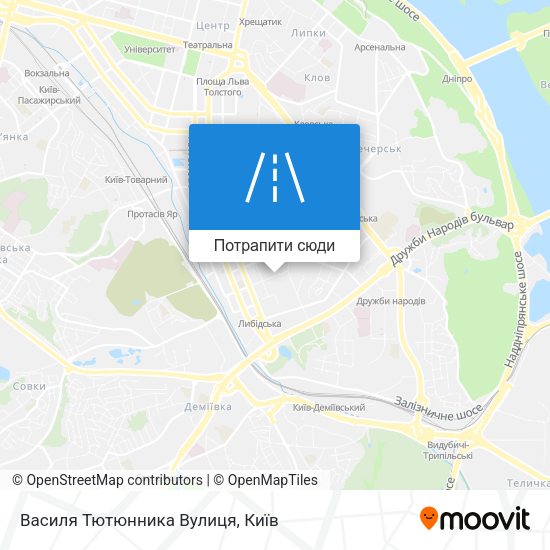Карта Василя Тютюнника Вулиця