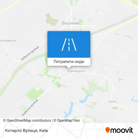 Карта Котирло Вулиця