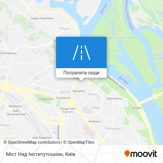 Карта Міст Над Інститутською