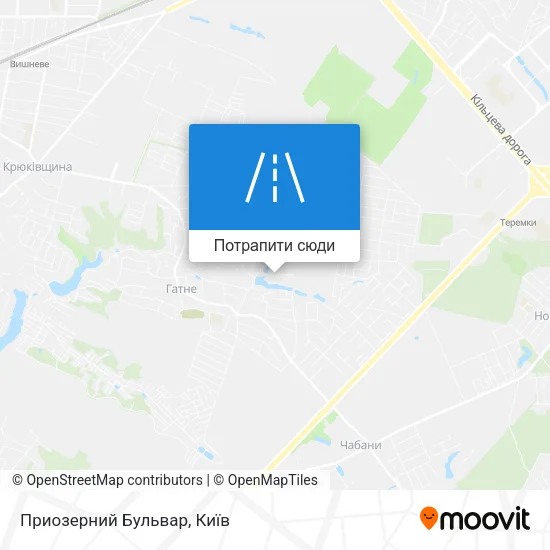 Карта Приозерний Бульвар