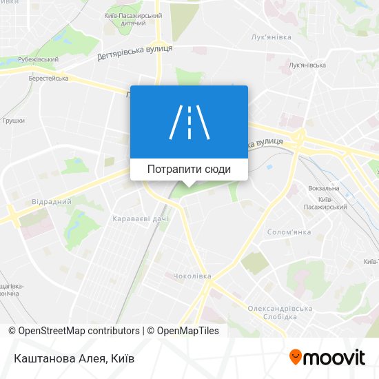 Карта Каштанова Алея