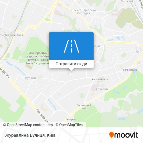 Карта Журавлина Вулиця