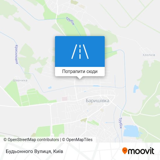 Карта Будьонного Вулиця