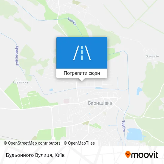 Карта Будьонного Вулиця