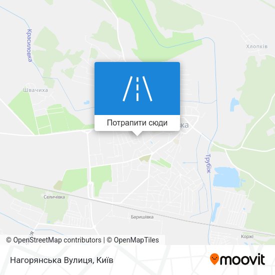 Карта Нагорянська Вулиця