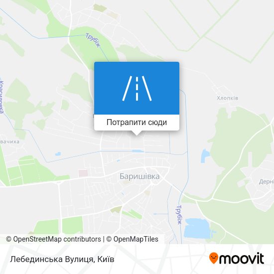 Карта Лебединська Вулиця