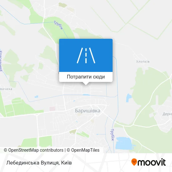 Карта Лебединська Вулиця