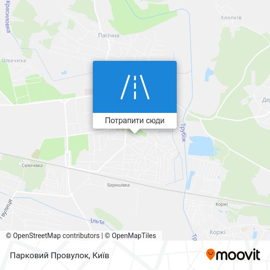 Карта Парковий Провулок