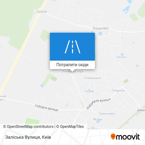 Карта Заліська Вулиця