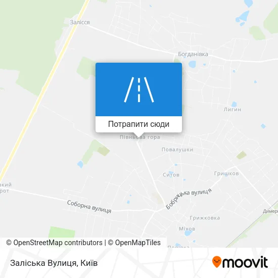 Карта Заліська Вулиця