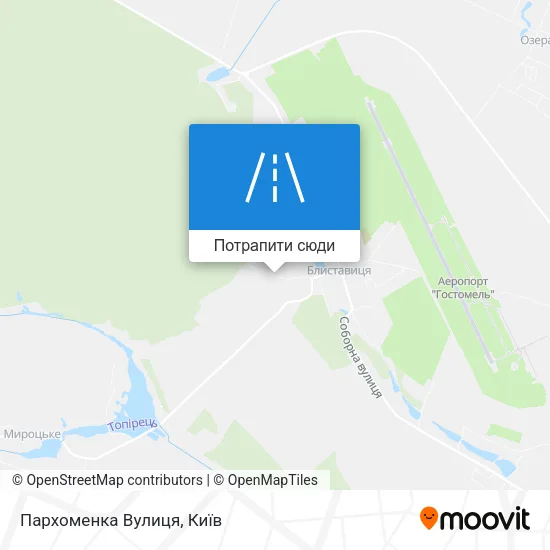 Карта Пархоменка Вулиця