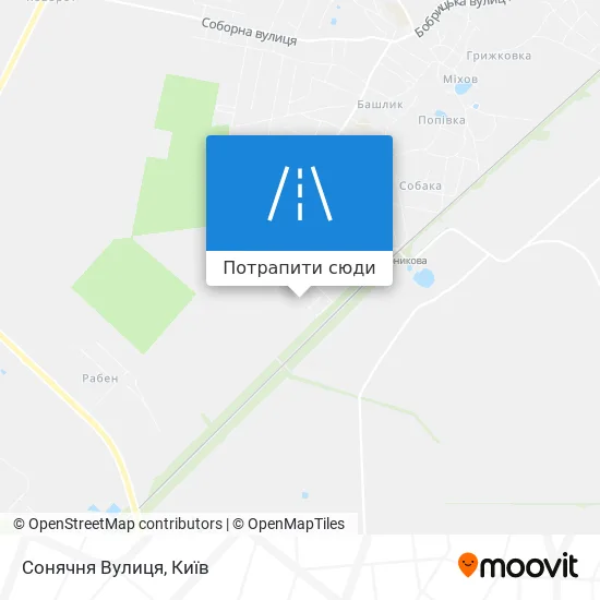 Карта Сонячня Вулиця