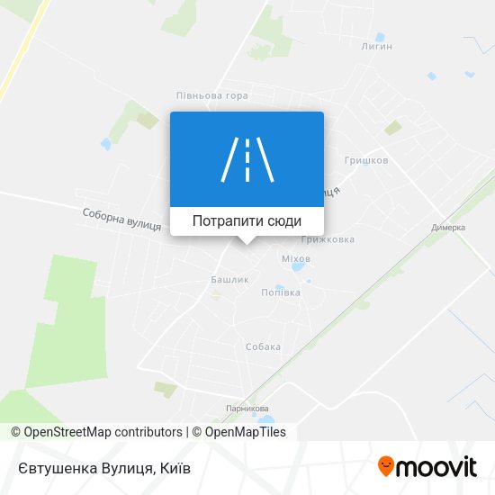 Карта Євтушенка Вулиця