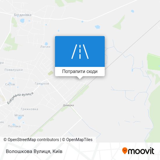 Карта Волошкова Вулиця