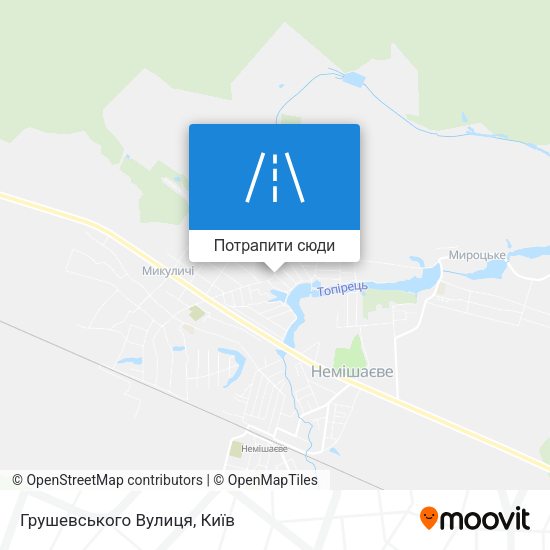 Карта Грушевського Вулиця