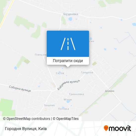 Карта Городня Вулиця