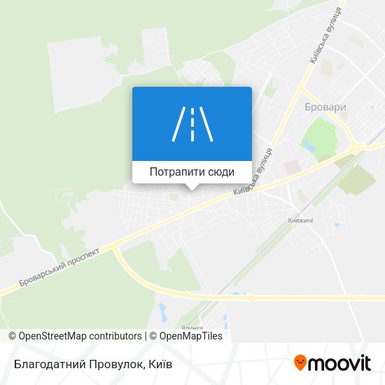 Карта Благодатний Провулок
