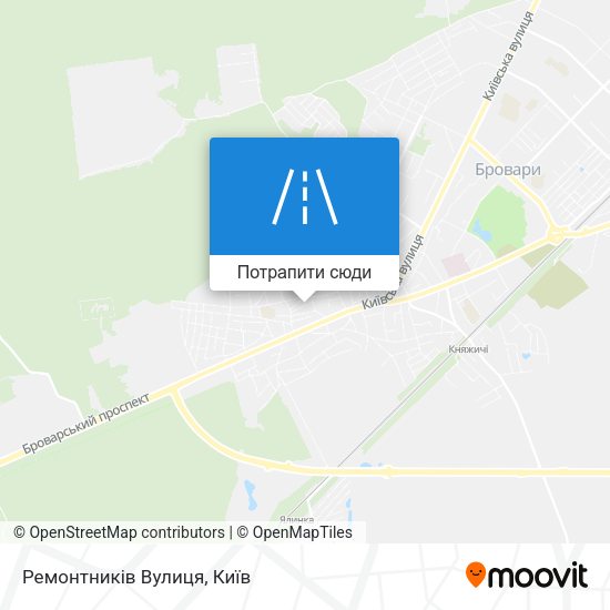 Карта Ремонтників Вулиця