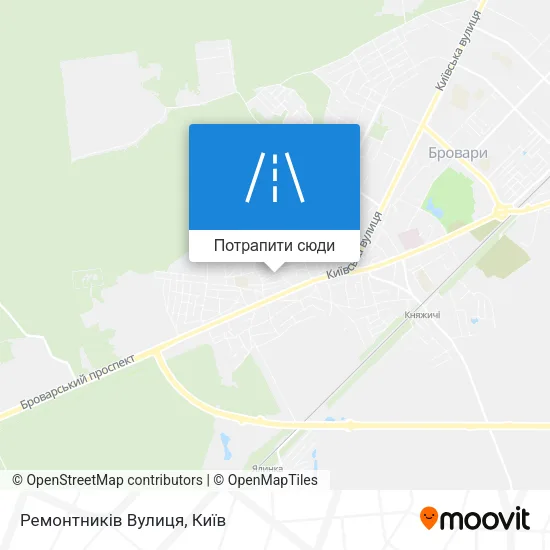 Карта Ремонтників Вулиця