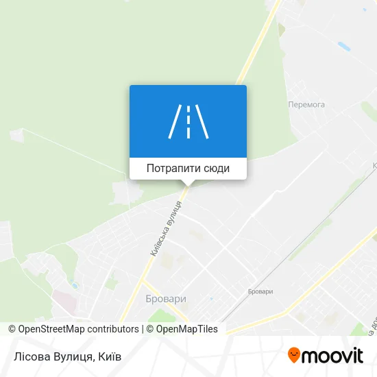 Карта Лісова Вулиця