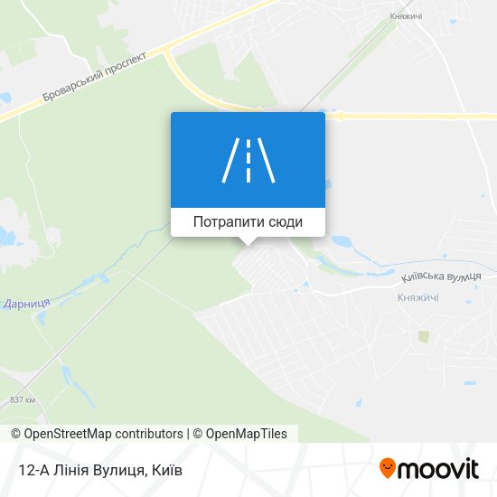 Карта 12-А Лінія Вулиця