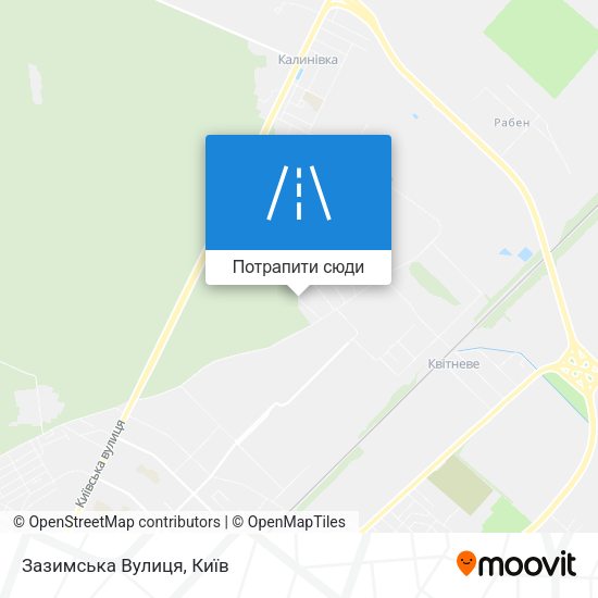 Карта Зазимська Вулиця