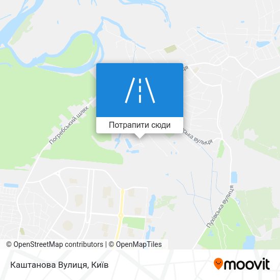 Карта Каштанова Вулиця