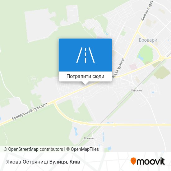 Карта Якова Остряниці Вулиця