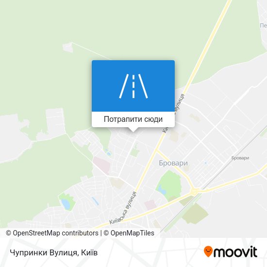 Карта Чупринки Вулиця