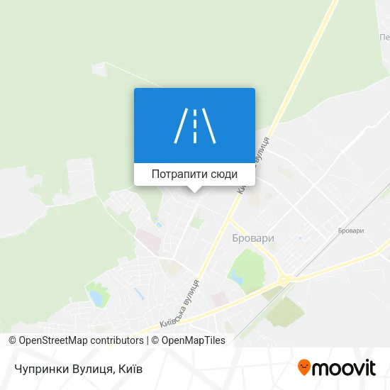 Карта Чупринки Вулиця