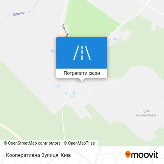 Карта Кооперативна Вулиця