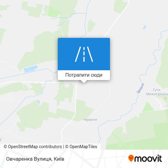 Карта Овчаренка Вулиця