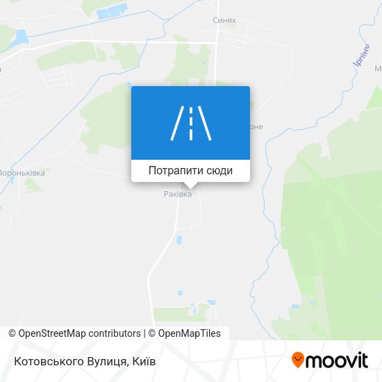 Карта Котовського Вулиця