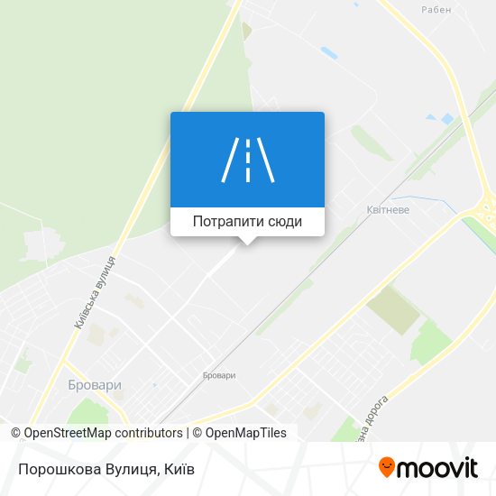 Карта Порошкова Вулиця