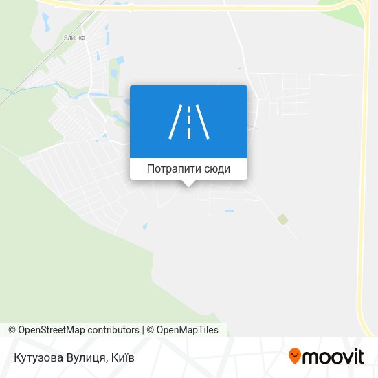 Карта Кутузова Вулиця