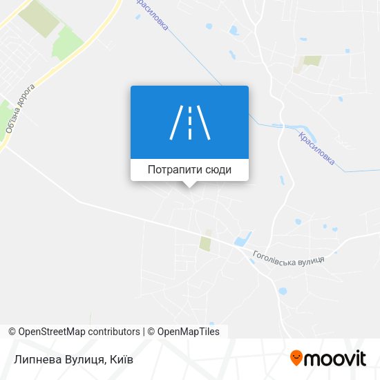 Карта Липнева Вулиця