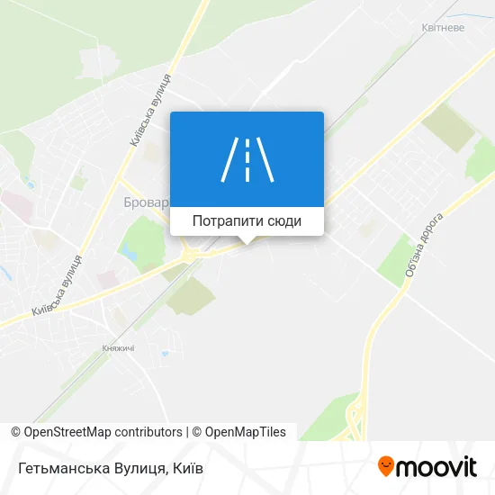 Карта Гетьманська Вулиця