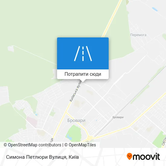 Карта Симона Петлюри Вулиця