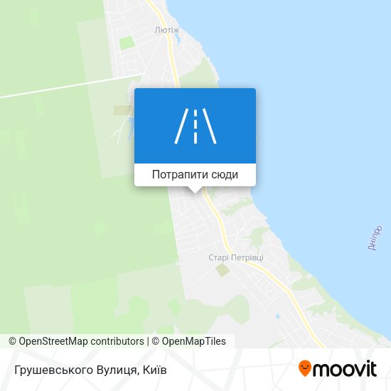 Карта Грушевського Вулиця