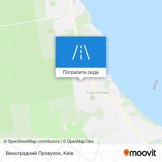 Карта Виноградний Провулок