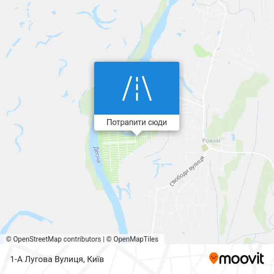 Карта 1-А Лугова Вулиця