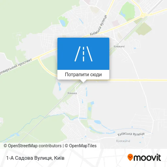 Карта 1-А Садова Вулиця