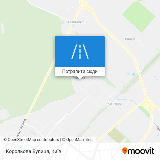 Карта Корольова Вулиця