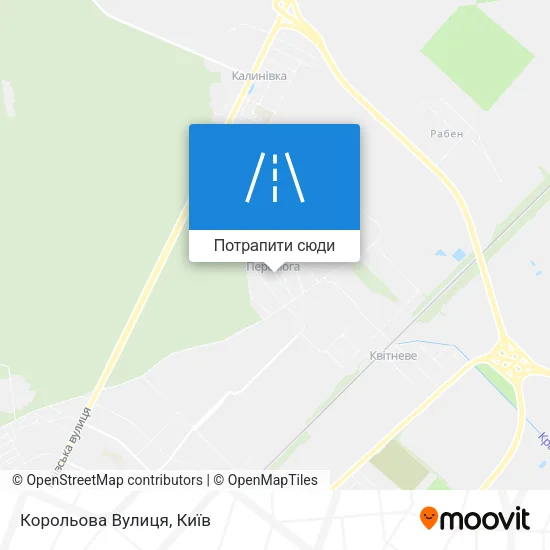 Карта Корольова Вулиця
