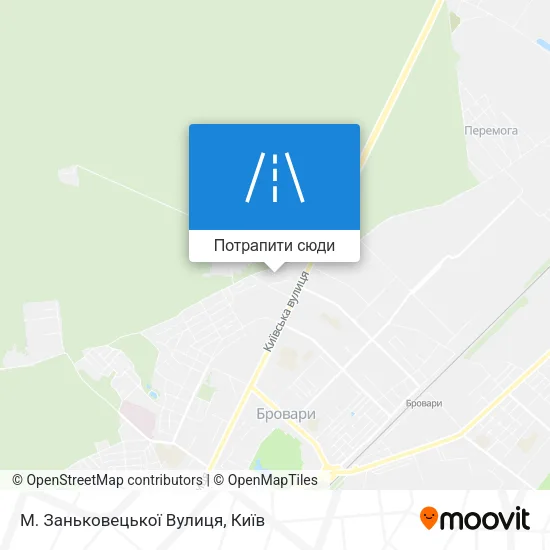 Карта М. Заньковецької Вулиця